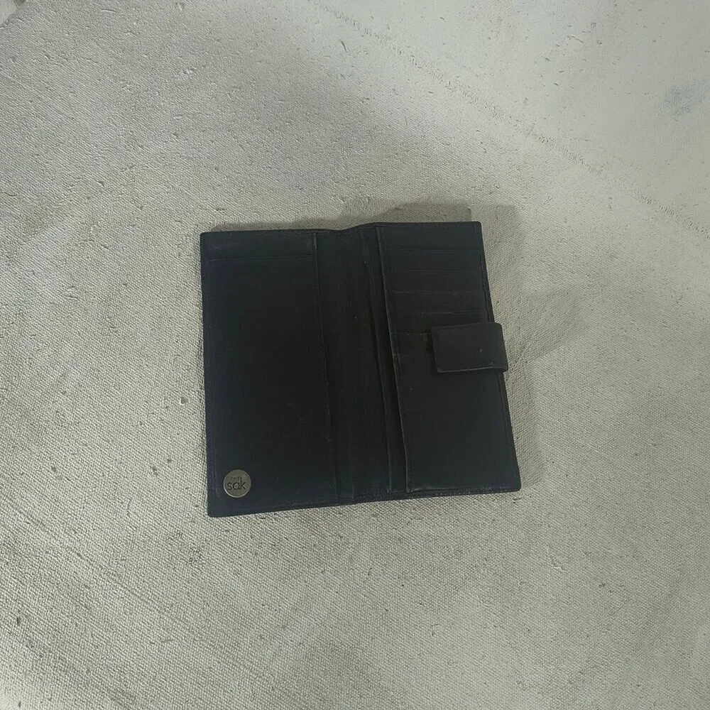 Leather Black Quad Fold Wallet by The Sak